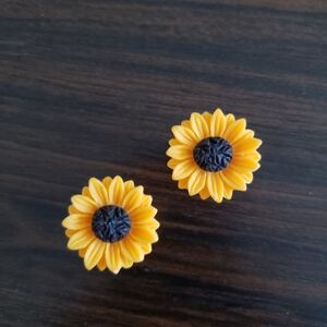 Sunflower Stud Post Earrings